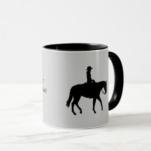 A avó do cavalo monta a caneca