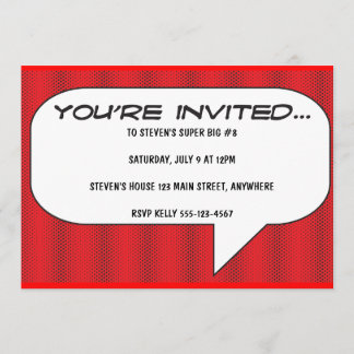 A banda desenhada chama o convite