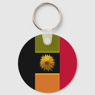 A bandeira de Bélgica listrou o chaveiro da flor