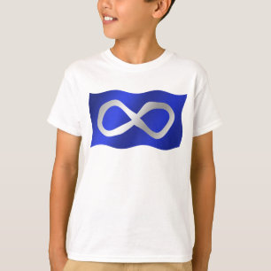 A bandeira de Metis caçoa camiseta da arte da