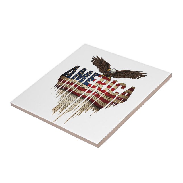 A bandeira e a águia-gigantes da América (Lateral)