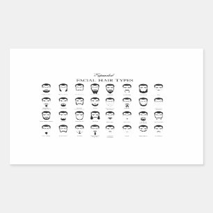 A barba à moda datilografa a etiqueta