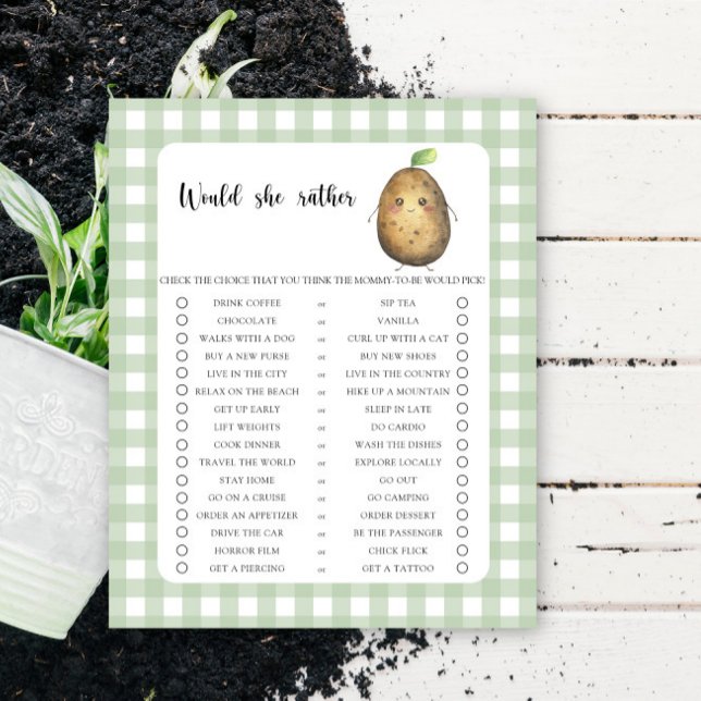 A Batata Iria Preferencialmente Jogo De Chá de fra (Criador carregado)