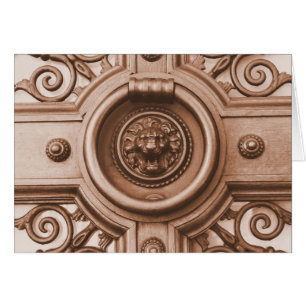 A batida e serão abertos - cartão da escritura