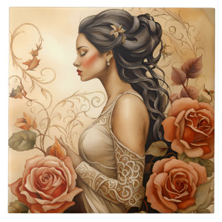 A Beautiful Lady Bathroom Border