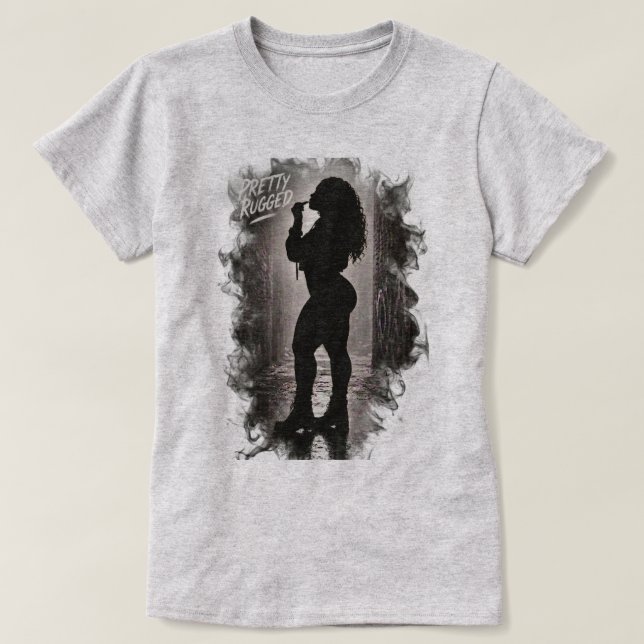 A BELA CAMISETA PRETTY RUGGED (SILHUETA) (Frente do Design)
