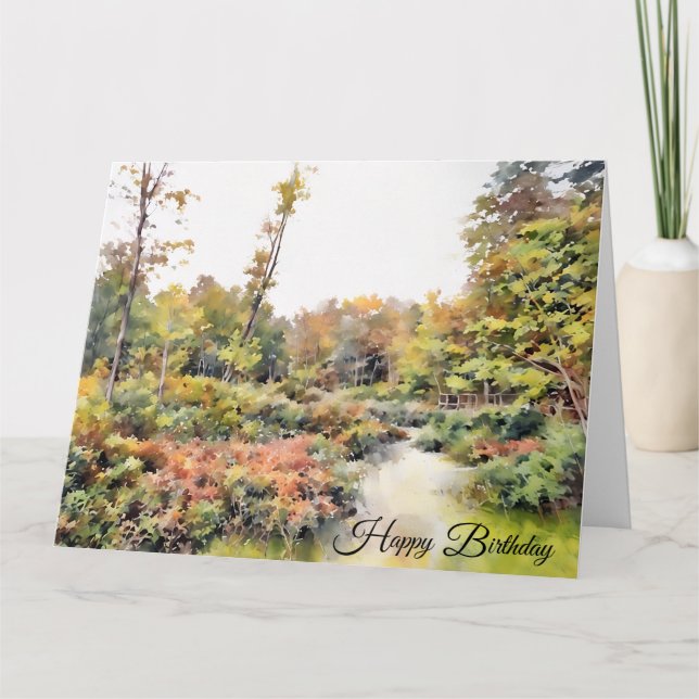 A Beleza da Natureza - Cartão de Aniversário (Frente)