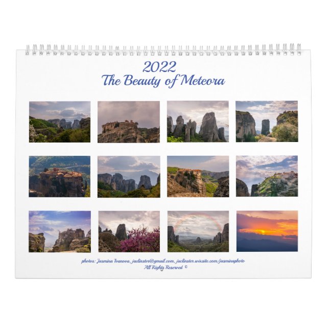 A Beleza de Meteora - Calendário Grande (Verso)