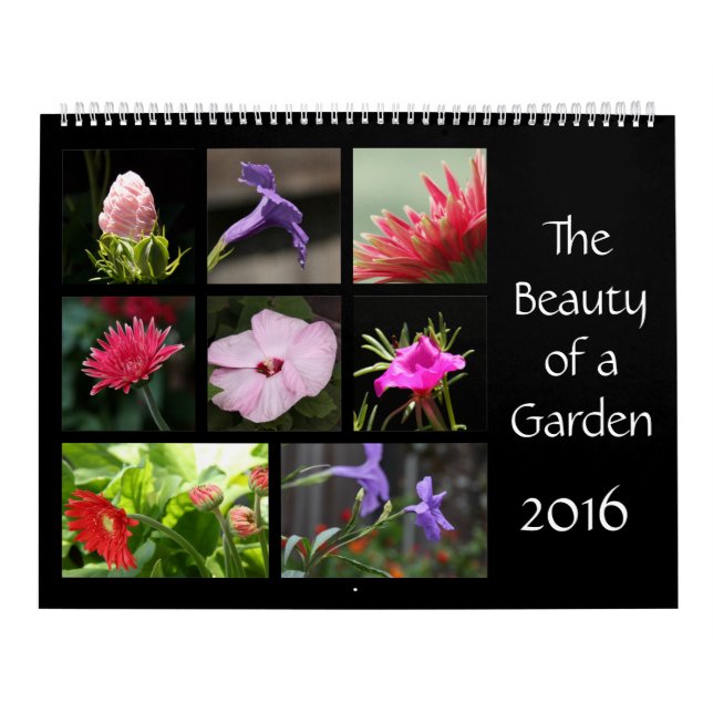 A beleza de um jardim, calendário de 2016 flores (Capa)