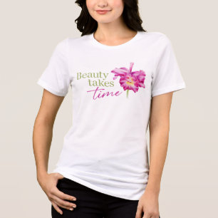 A Beleza Leva Tempo Orquídea Aquarela Floral rosa