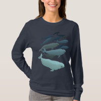 A Beluga Baleia Parte superior da camisa da baleia