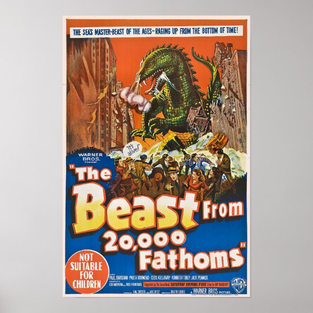 A Besta de 20.000 Fathoms Poster (Frente)