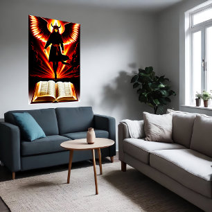 A Bíblia demoníaca AI Art Poster