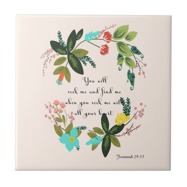 A bíblia Verses a arte - 29:13 de Jeremiah (Frente)