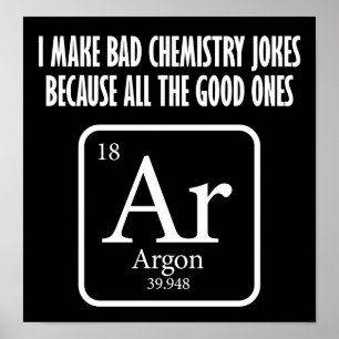 A boa química graceja preto engraçado do poster