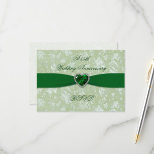 A Bold Damask 55º aniversário de casamento RSVP