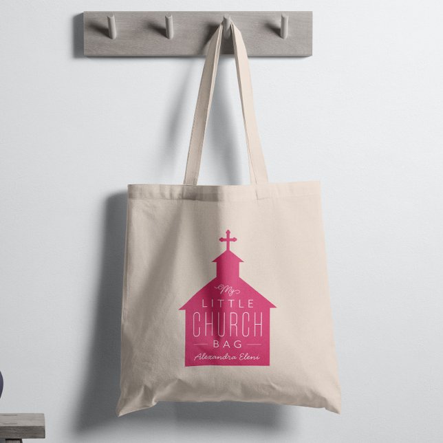 A bolsa da minha igreja, cor-de-rosa escuro (Criador carregado)