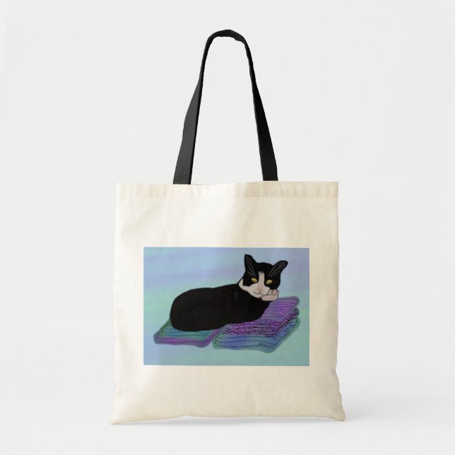 A bolsa de canvas da sesta do gato do smoking (Frente)
