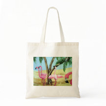 "A bolsa de canvas dos flamingos de Florida"