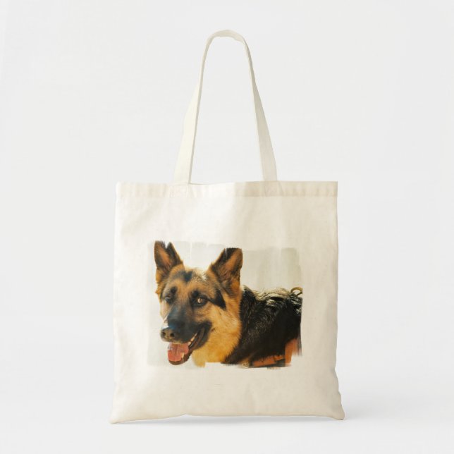 A bolsa de canvas pequena da foto do cão de german (Frente)