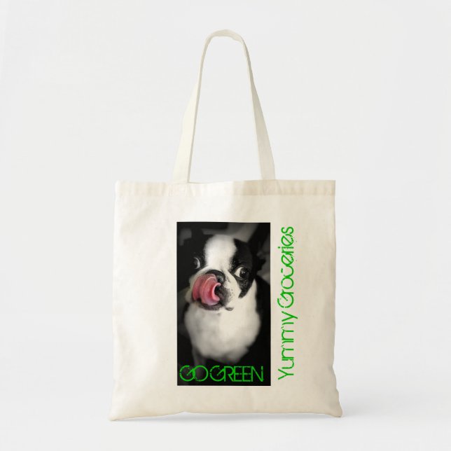 A bolsa de compra orgânica de BOSTON TERRIER (Frente)