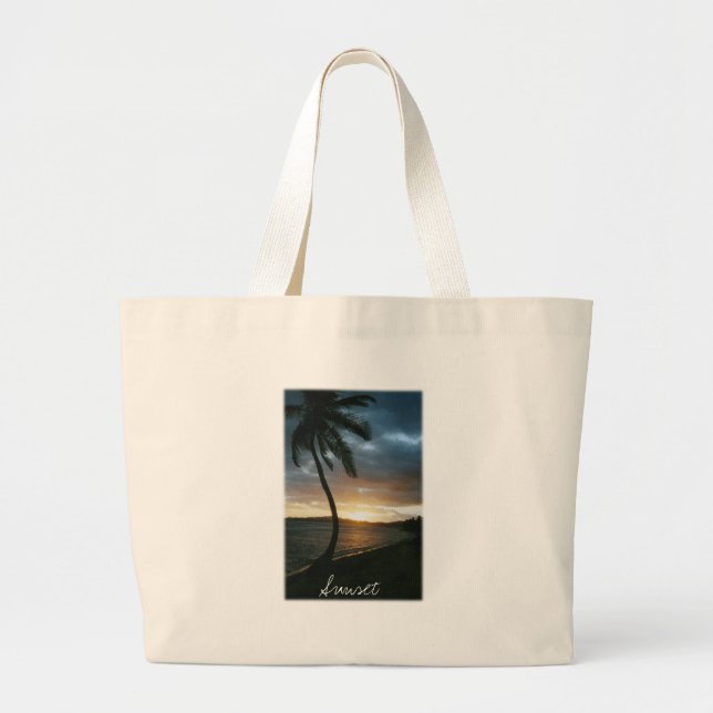 A bolsa de praia havaiana do por do sol (Frente)
