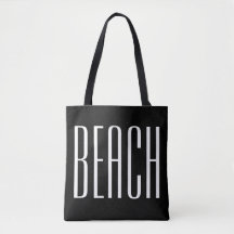 A bolsa de praia preto e branco