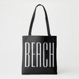 A bolsa de praia preto e branco