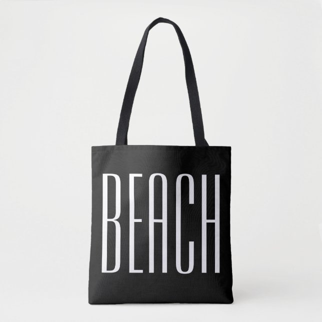 A bolsa de praia preto e branco (Frente)