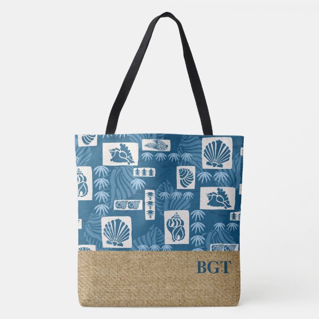 A bolsa de praia submarina havaiana do monograma (Frente)