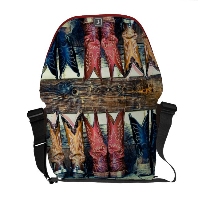 A bolsa mensageiro das botas de vaqueiro (Traseira Aberta)