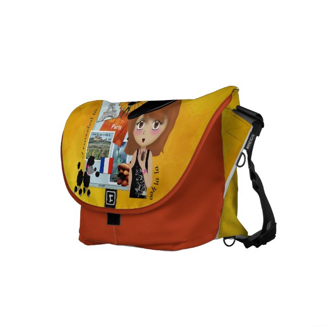 A bolsa mensageiro francesa do rickshaw do feriado (Frente Direita)