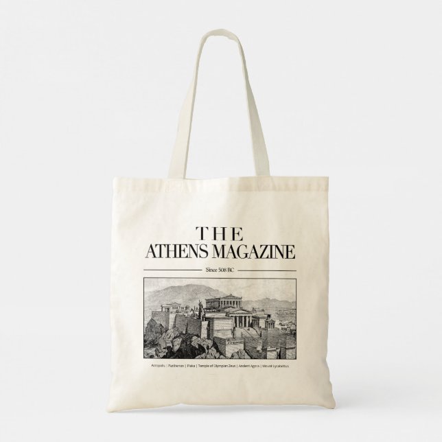 A Bolsa Tote The Athens Magazine, Cidade Histórica (Verso)