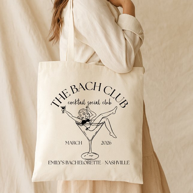 A Bolsa Tote The Bach Club – Cocktail Social Club  (Criador carregado)