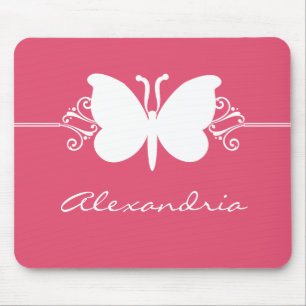 A borboleta magenta roda Mousepad