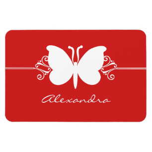 A borboleta roda ímã superior, vermelho