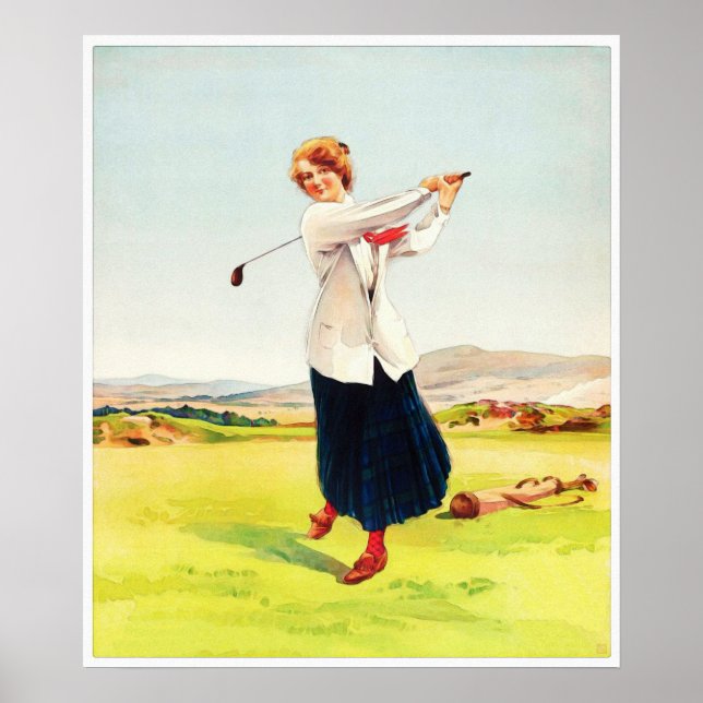 A Braw "Brassie" - Vintage Golf Art Impressão (Frente)