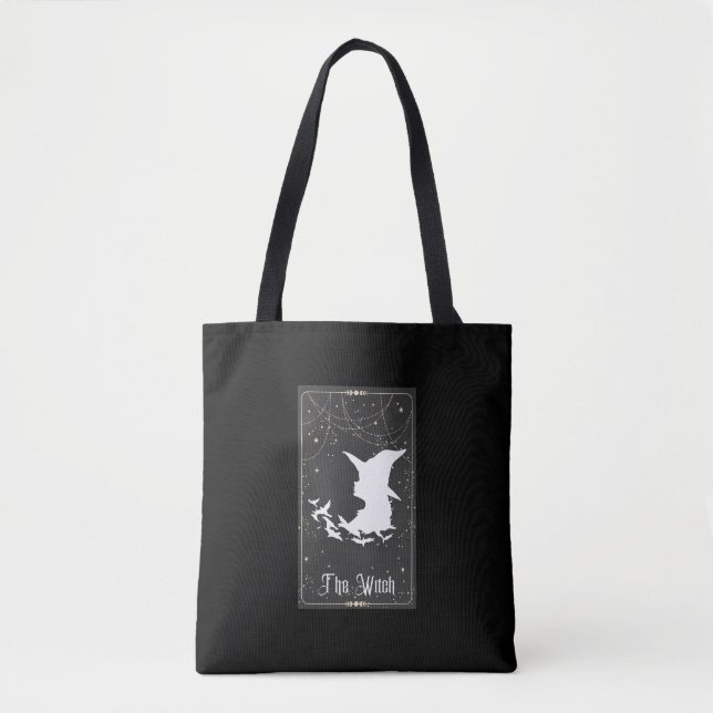 A Bruxa de Halloween Tarot Tote Bag (Frente)