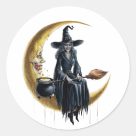 A bruxa do adesivo da lua