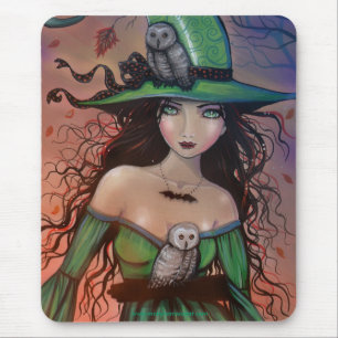 A Bruxa e os Corujas Mousepad por Molly Harrison