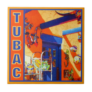 A cabeça de Bull, azulejo de Tubac