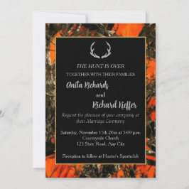 A Caça é sobre o Convite de Casamento de Camuflage