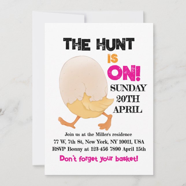 A Caça está no Convite (Frente)