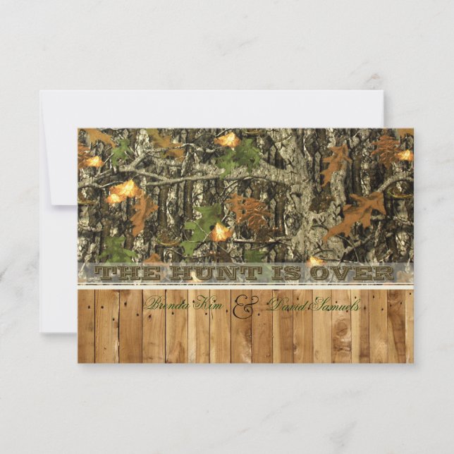 A caça está sobre convites do casamento (Frente)