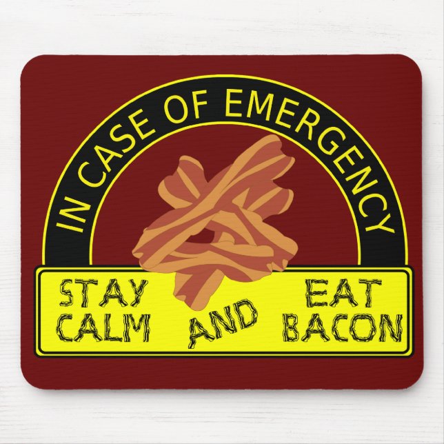 A calma da estada, come o bacon Mousepad (Frente)