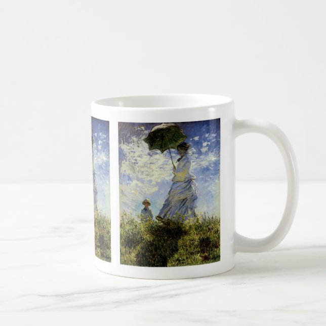 A caminhada, senhora com uma caneca de café paraso (Direita)