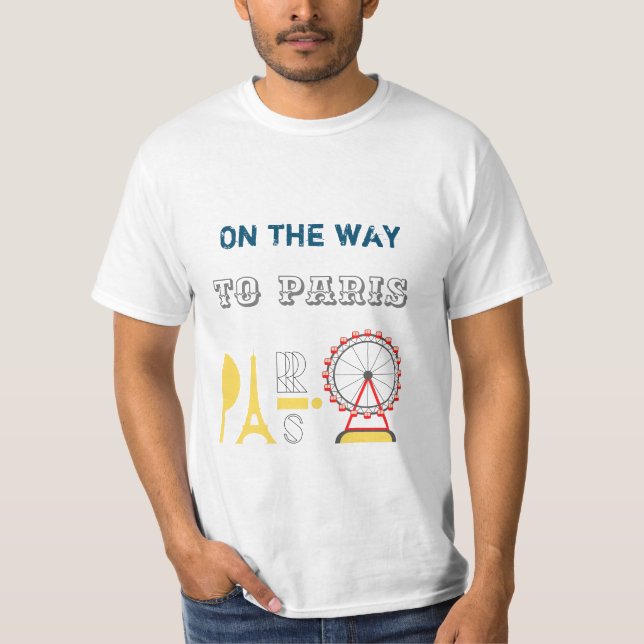 A caminho de Paris, camiseta branca (Frente)