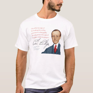 A camisa #15 "primeiro de Calvin Coolidge assina "