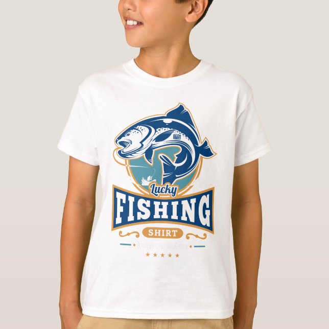 A camisa afortunada da pesca não lava o pescador (Frente)