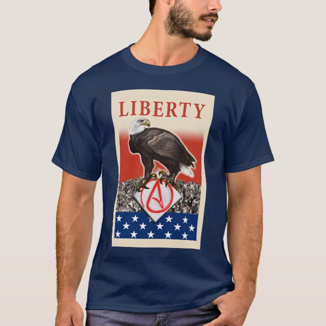 A camisa ateu dos homens da liberdade de Eagle (Frente)